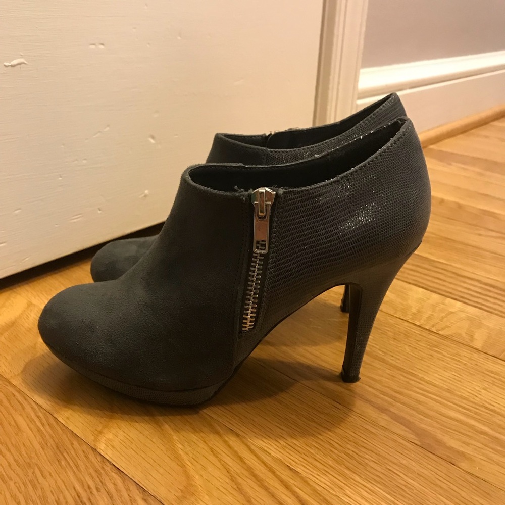 Gray booties